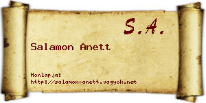 Salamon Anett névjegykártya